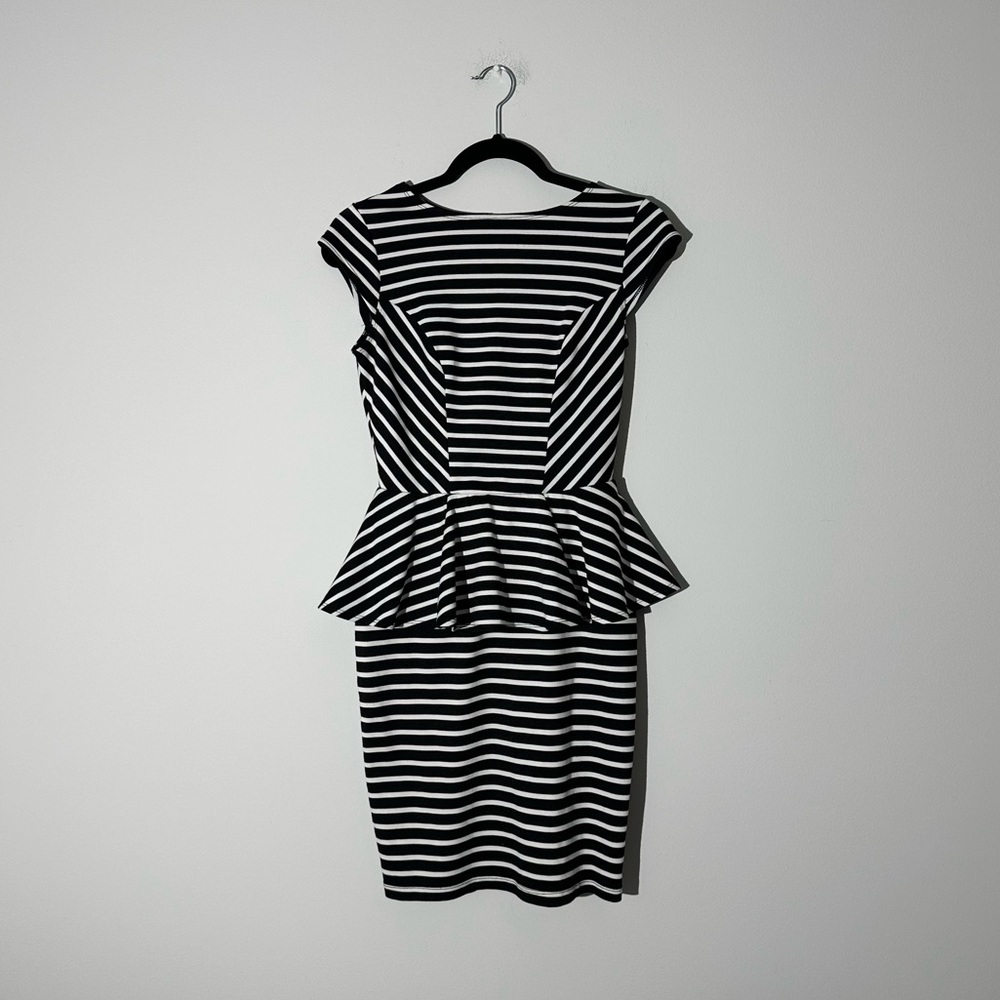 massimo black and white strapped dress size XS